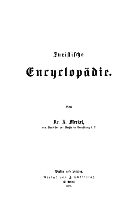 Juristische EncyclopÃ¤die 