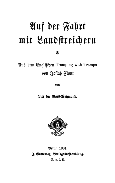 Cover image for book Auf der Fahrt mit Landstreichern