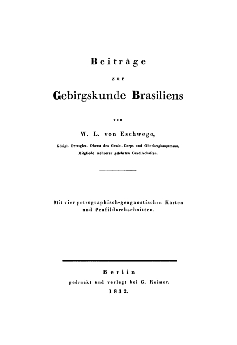 Cover image for book Beiträge zur Gebirgskunde Brasiliens