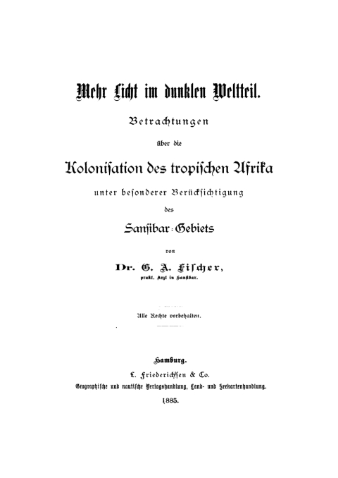 Cover image for book Mehr Licht im dunklen Weltteil