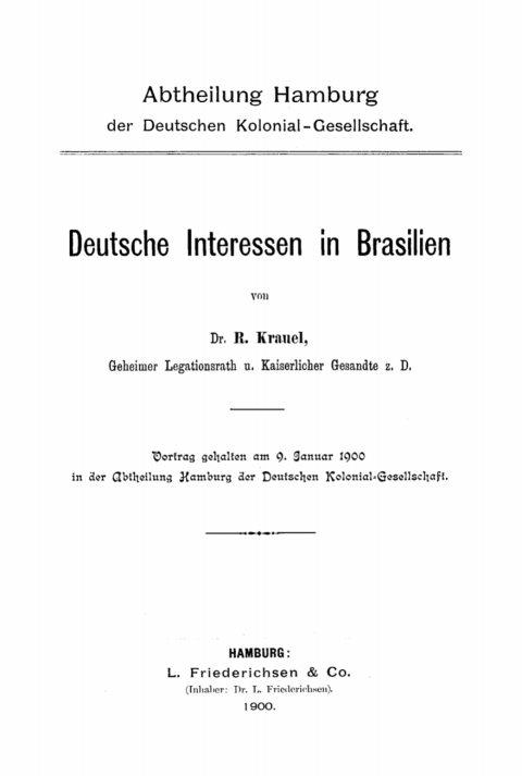 Cover image for book Deutsche Interessen in Brasilien
