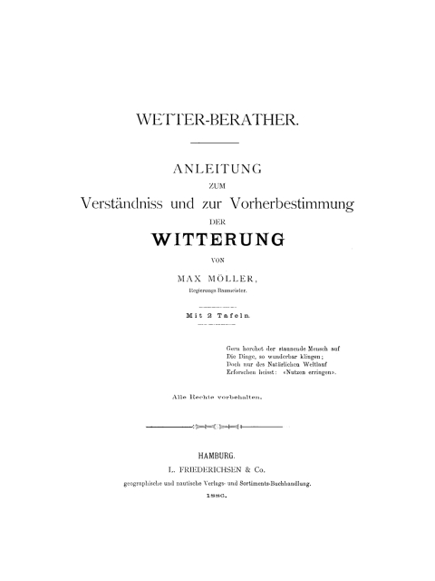 Cover image for book Wetter-Berather