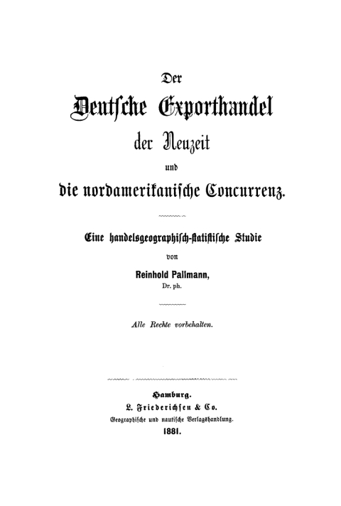 Cover image for book Der deutsche Exporthandel der Neuzeit und die nordamerikanische Concurrenz