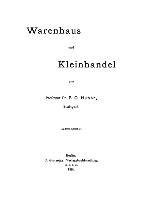 Warenhaus und Kleinhandel 