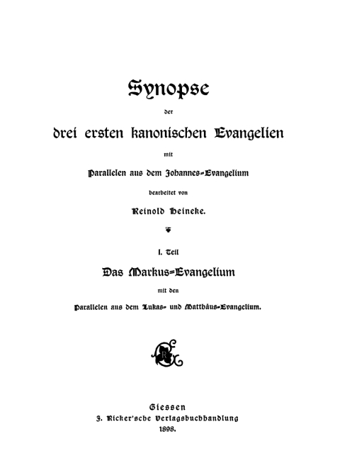 Cover image for book Das Markus-Evangelium