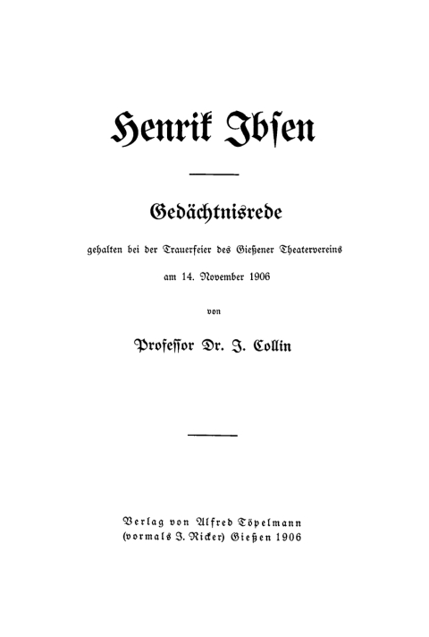 Cover image for book Henrik Ibsen