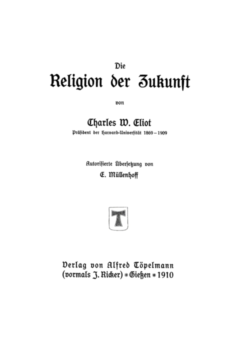 Die Religion der Zukunft 