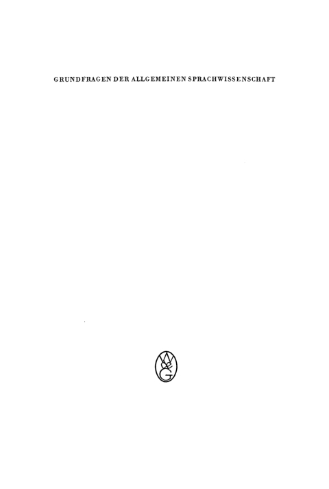 Cover image for book Grundfragen der allgemeinen Sprachwissenschaft