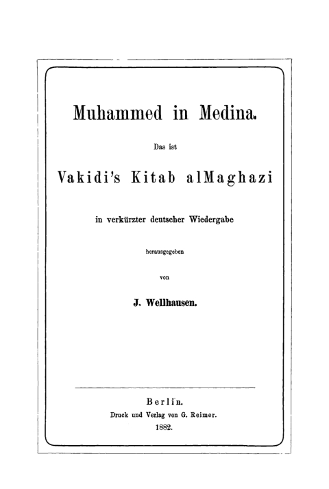 Cover image for book Muhammed in Medina