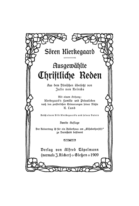 Cover image for book Ausgewählte christliche Reden