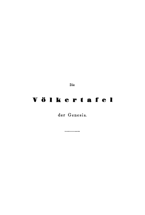 Cover image for book Die Völkertafel der Genesis
