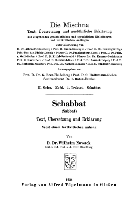 Cover image for book Schabbat (Sabbat)