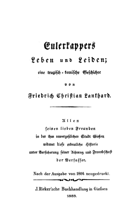 Cover image for book Eulerkappers Leben und Leiden