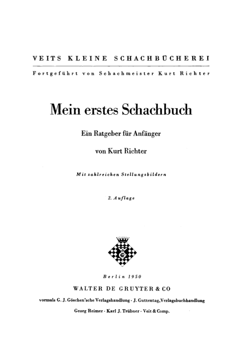 Cover image for book Mein erstes Schachbuch