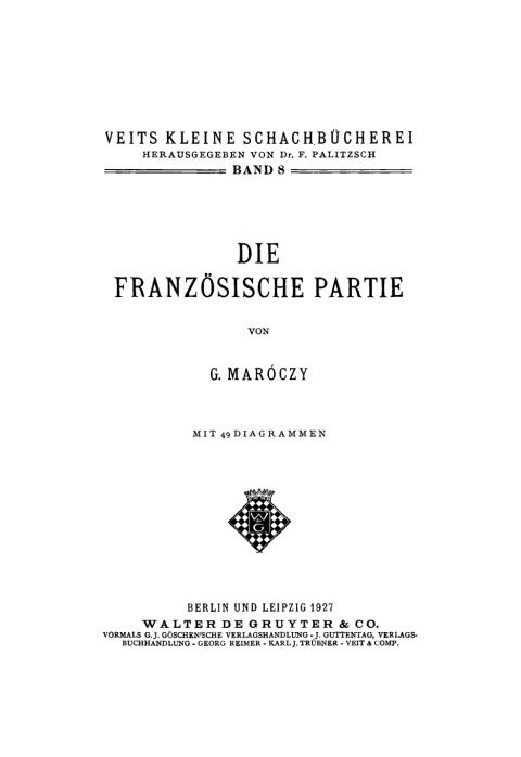 Cover image for book Die französische Partie
