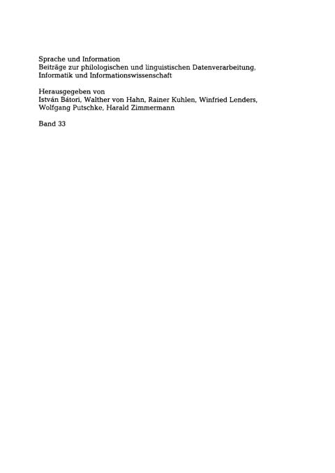 Cover image for book Semantik, Lexikographie und Computeranwendungen