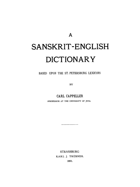 Cover image for book A Sanskrit-English dictionary