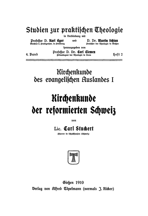 Cover image for book Kirchenkunde der reformierten Schweiz