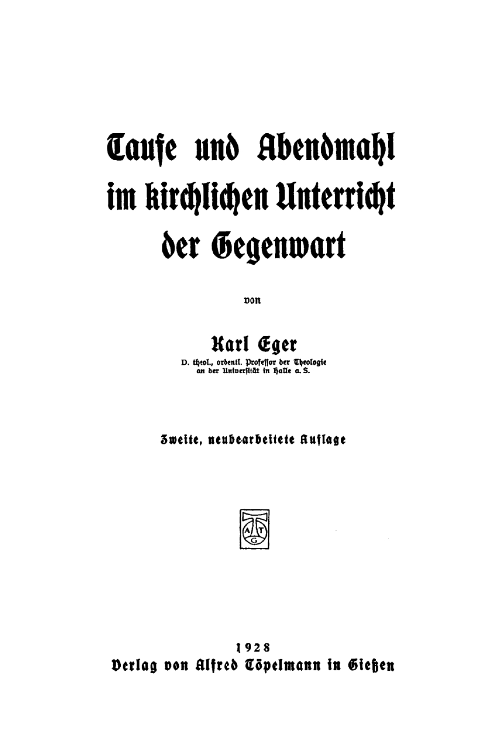 Page Fidelity Taufe und Abendmahl im kirchlichen Unterricht der Gegenwart; $179.81