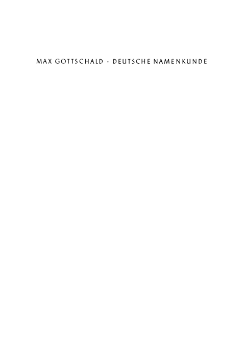 Cover image for book Deutsche Namenkunde