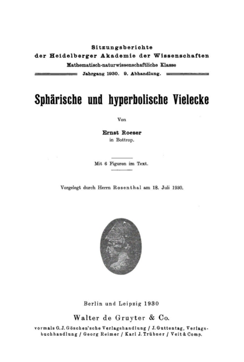 Cover image for book Sphärische und hyperbolische Vielecke
