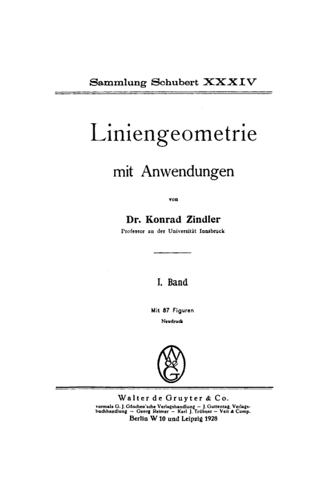 Cover image for book Liniengeometrie mit Anwendungen
