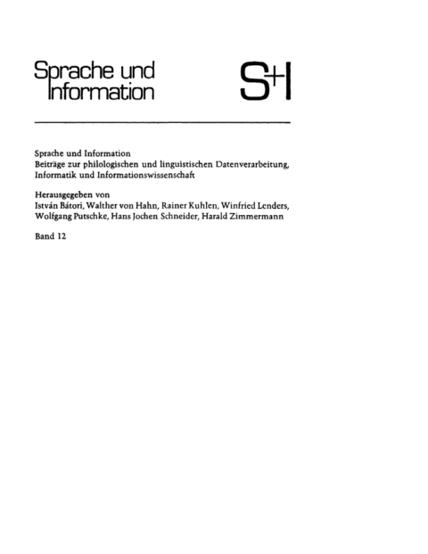 Cover image for book Automatische Klassifikation und Information Retrieval