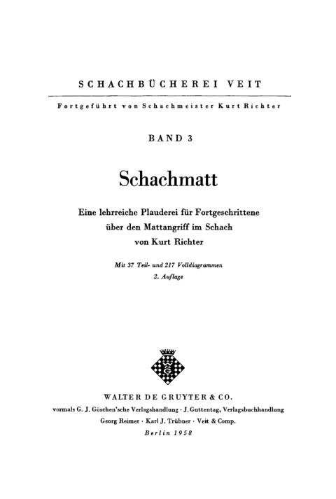 Cover image for book Schachmatt