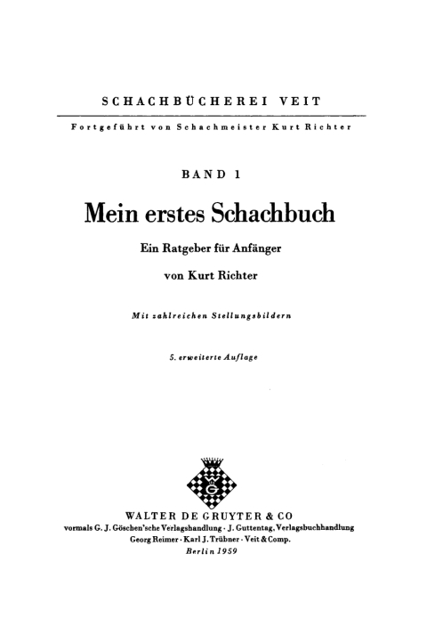 Cover image for book Mein erstes Schachbuch