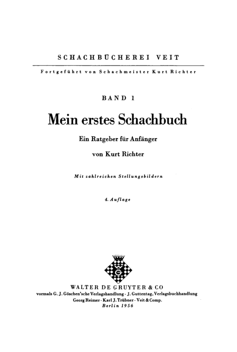 Cover image for book Mein erstes Schachbuch