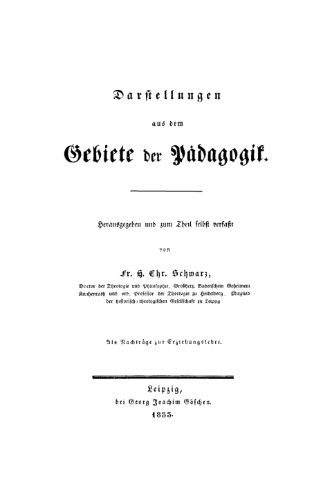 Cover image for book Darstellungen aus dem Gebiete der Pädagogik. Band 1