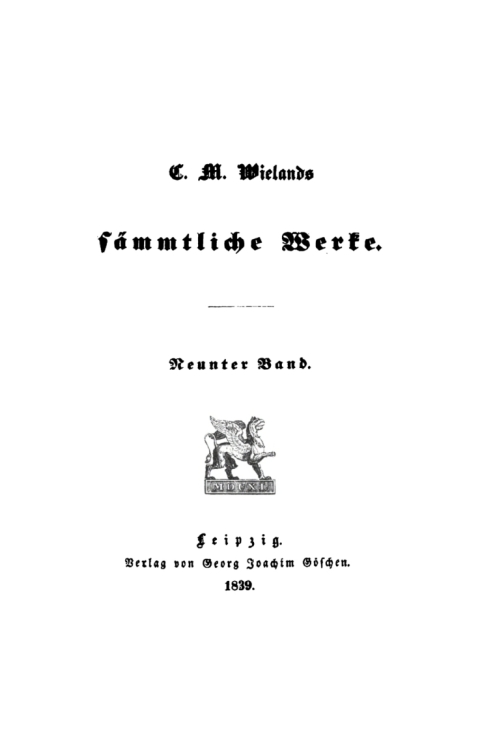 Cover image for book Christoph Martin Wieland: C. M. Wielands Sämmtliche Werke. Band 9/10