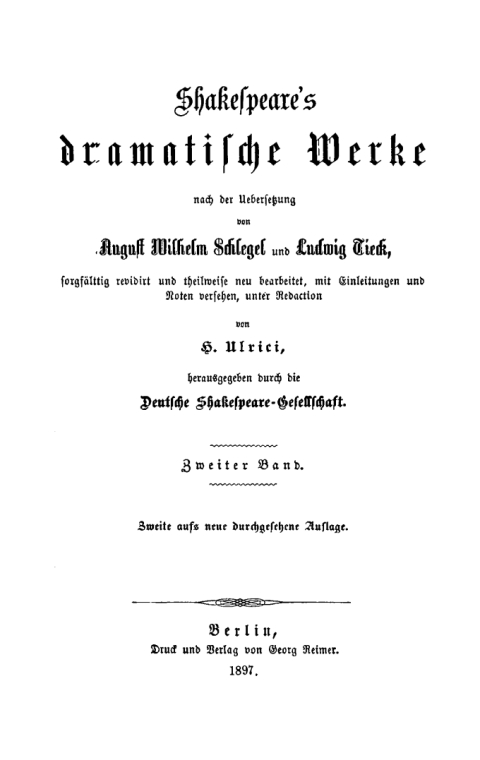 Cover image for book König Heinrich der Vierte, zweiter Theil. König Heinrich der Fünfte. König Heinrich der Sechste, erster Theil