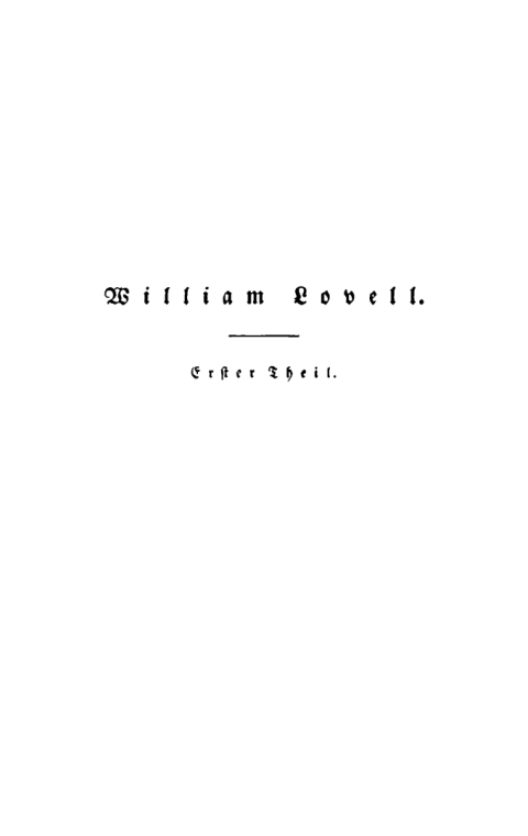 Cover image for book William Lovell, Erster Theil
