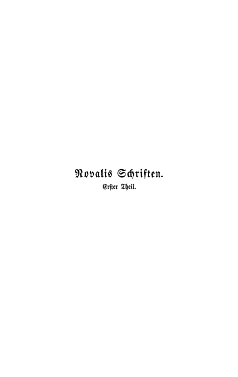 Cover image for book Novalis: Novalis Schriften. Teil 1