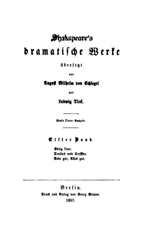 Cover image for book König Lear. Troilus und Cressida. Ende gut, Alles gut