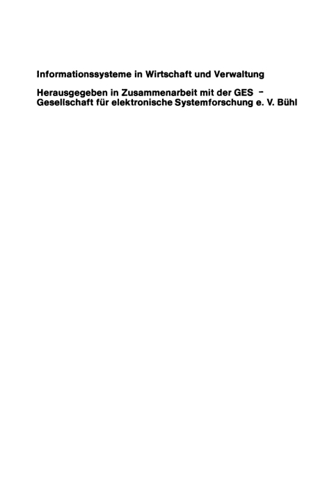 Cover image for book Informationssysteme in Wirtschaft und Verwaltung