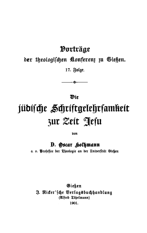 Cover image for book Die jüdische Schriftgelehrsamkeit zur Zeit Jesu
