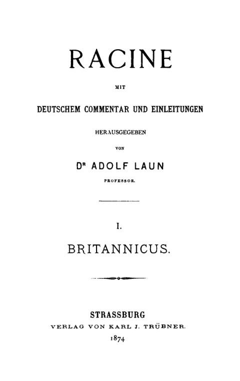 Cover image for book Britannicus