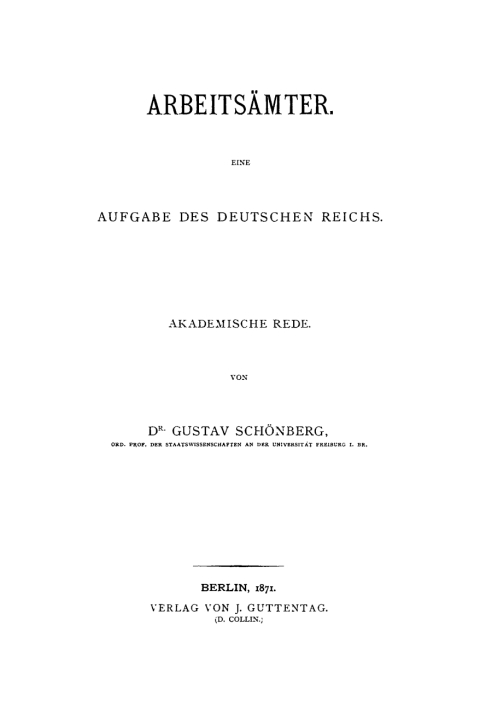 Cover image for book Arbeitsämter. Eine Aufgabe des Deutschen Reichs