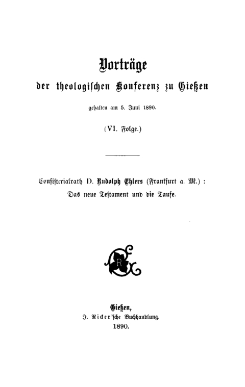 Cover image for book Das neue Testament und die Taufe