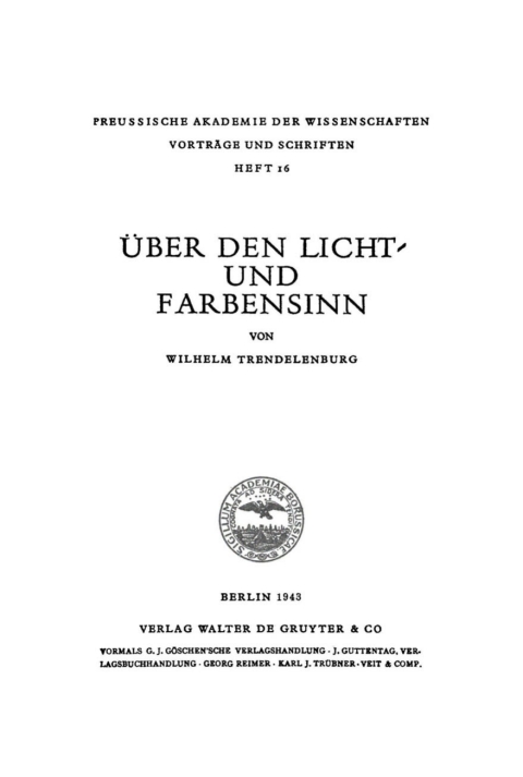 Cover image for book Über den Licht- und Farbensinn