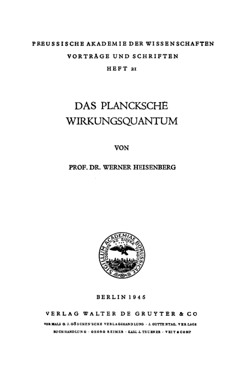 Cover image for book Das Plancksche Wirkungsquantum