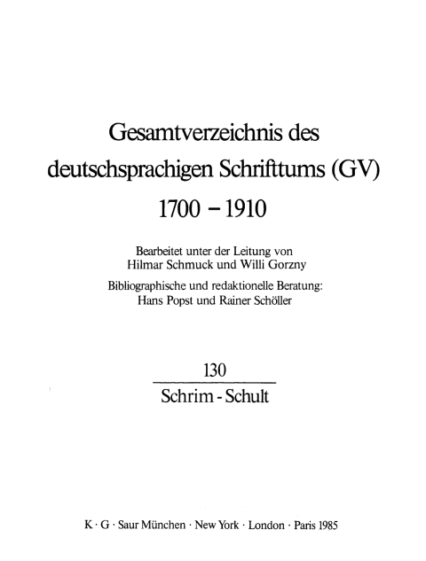 Cover image for book Schrim - Schult