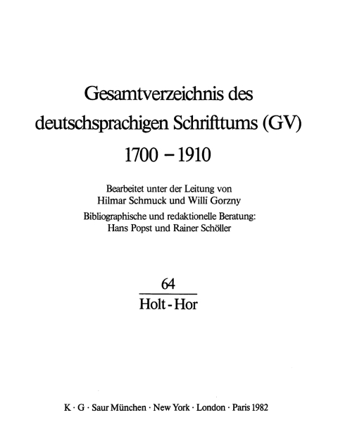 Cover image for book Holt - Hor