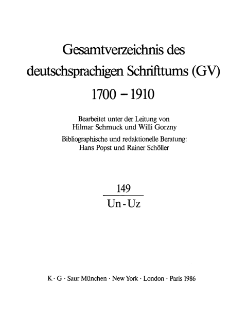 Cover image for book Un - Uz