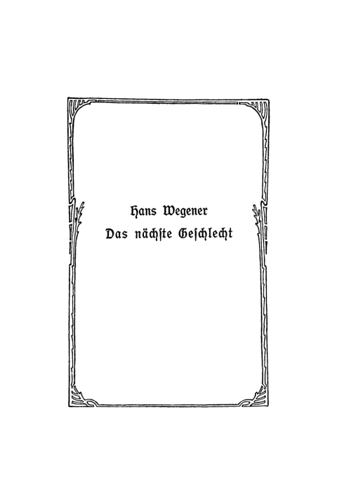 Cover image for book Das nächste Geschlecht