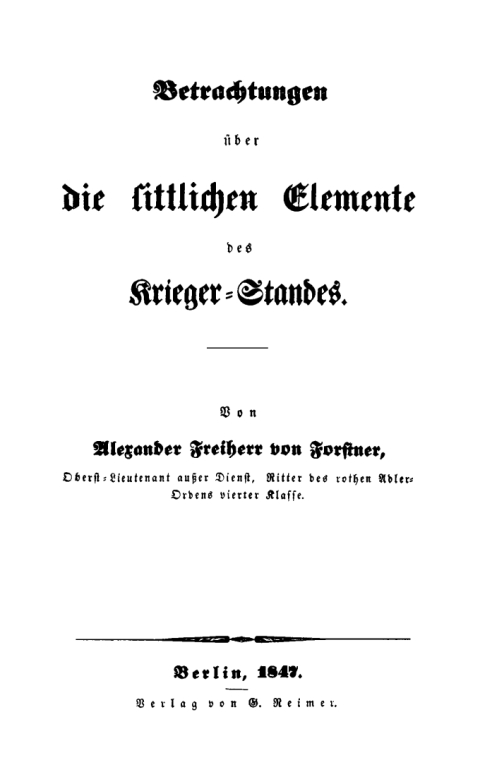 Cover image for book Betrachtungen über die sittlichen Elemente des Krieger-Standes