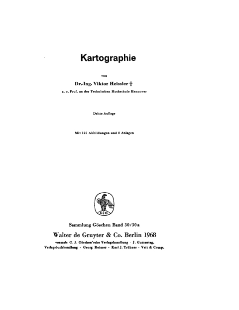 Cover image for book Kartographie