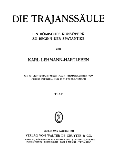 Cover image for book Die Trajanssäule